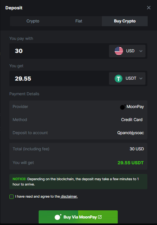 BC Game Direct Fiat Deposits