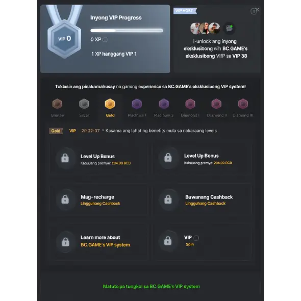 Paano maabot ang VIP level 22 nang mas mabilis at makakuha ng lingguhang cashback ng BC Game